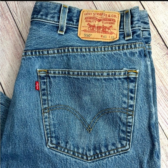 550 Levi’s Relaxed Fit Jeans 40 X 32 - Picture 2 of 4